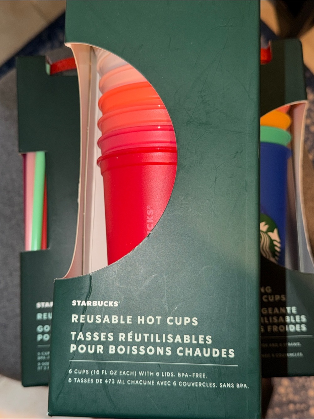 Starbucks Reusable Hot Cups - Red and Coral Gradient